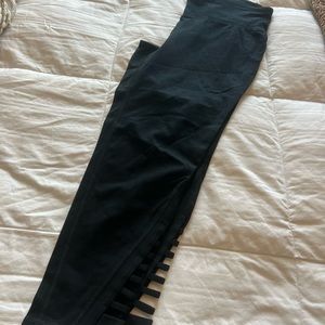Black Leggings with Capri cut outs